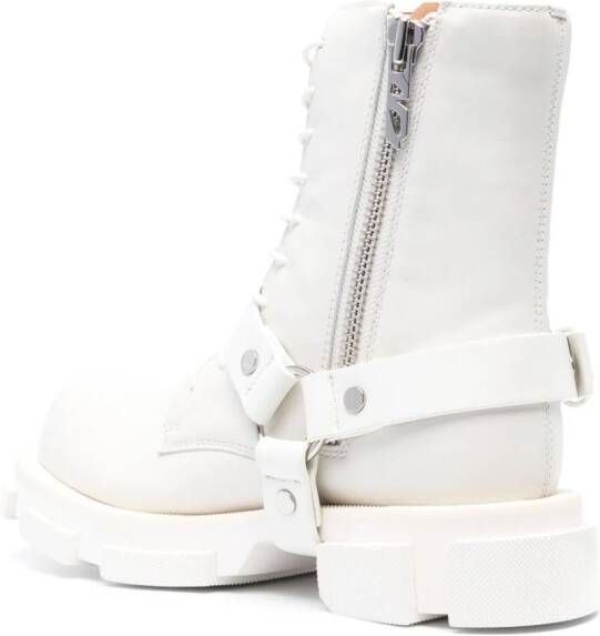 Both Gao leather boots White