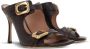 Bottega Veneta 90mm buckle leather heels Brown - Thumbnail 2