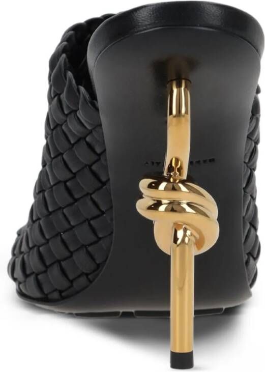 Bottega Veneta 90mm Intrecciato leather heels Black