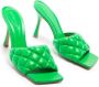 Bottega Veneta 90mm leather quilted sandals Green - Thumbnail 4