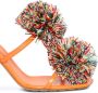 Bottega Veneta Adam Coaxial 90mm pom-pom sandals Orange - Thumbnail 2