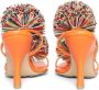 Bottega Veneta Adam Coaxial 90mm pom-pom sandals Orange - Thumbnail 3