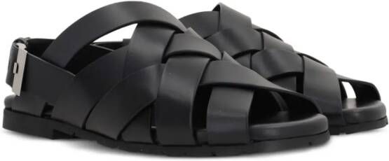 Bottega Veneta Alfie leather sandals Black
