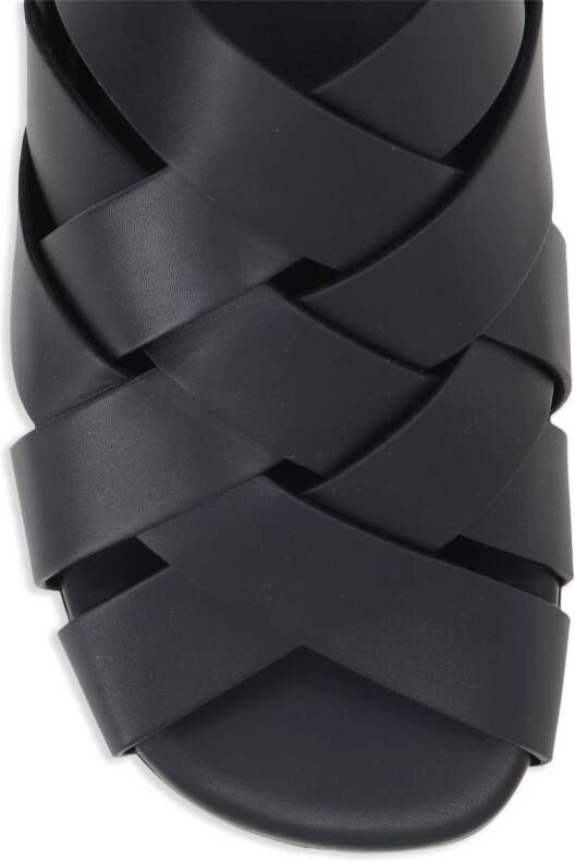 Bottega Veneta Alfie leather sandals Black