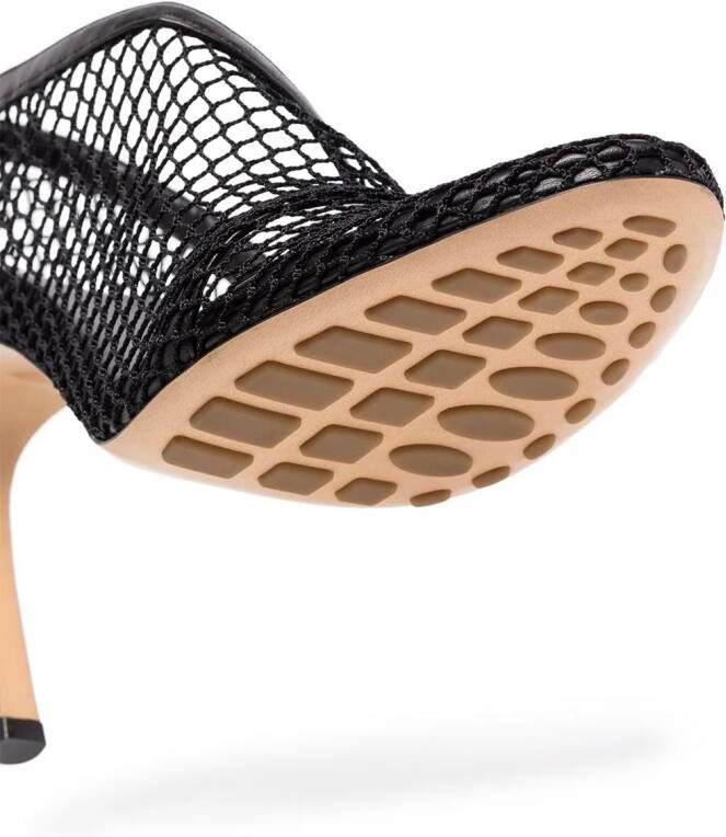 Bottega Veneta chain-trimmed 100mm mesh sandals Black