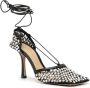 Bottega Veneta crystal-embellished tie-ankle sandals Black - Thumbnail 2
