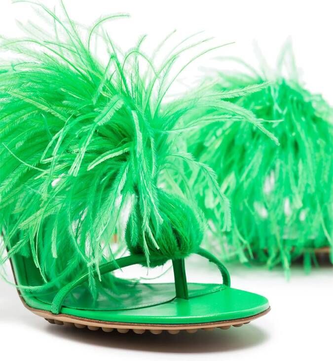 Bottega Veneta Feather dot sandals Green