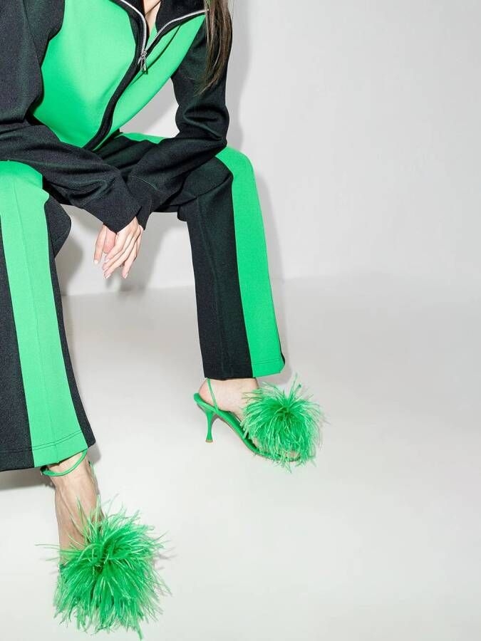 Bottega Veneta Feather dot sandals Green