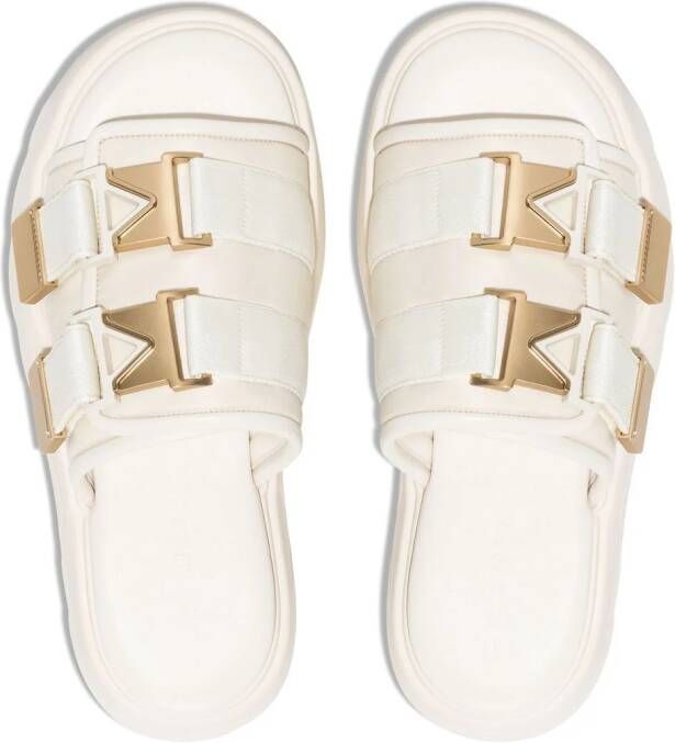 Bottega Veneta Flash chunky slide sandals White