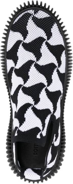 Bottega Veneta geometric-weave slip-on sneakers Black