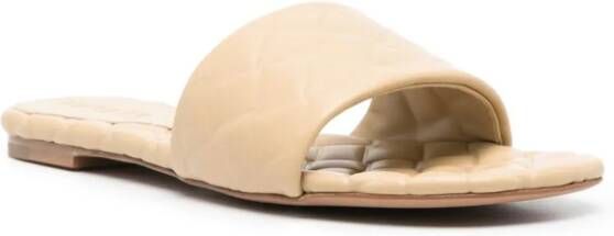 Bottega Veneta interwoven-debossed leather sandals Neutrals