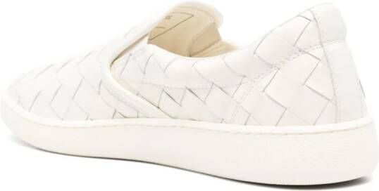 Bottega Veneta interwoven leather slip-on sneakers White