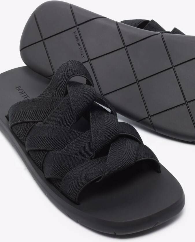 Bottega Veneta Intrecciato elasticated sandals Black