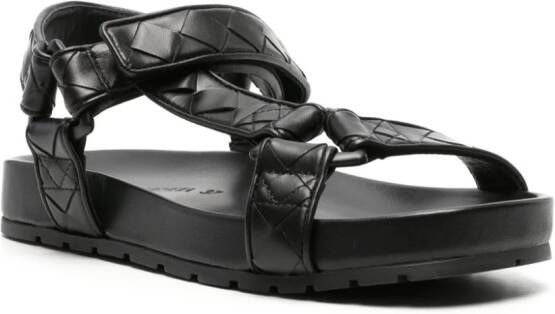 Bottega Veneta Intrecciato leather sandals Black