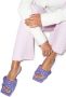 Bottega Veneta Intrecciato square toe slide sandals Purple - Thumbnail 3
