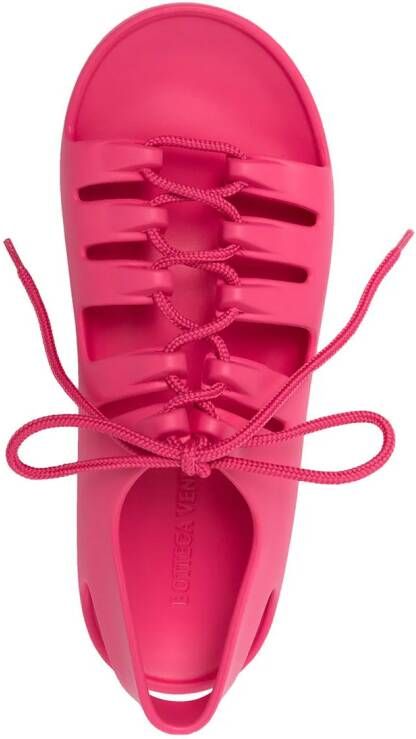 Bottega Veneta lace-detail open-toe sandals Pink