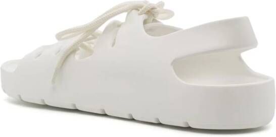 Bottega Veneta lace-detail open-toe sandals White
