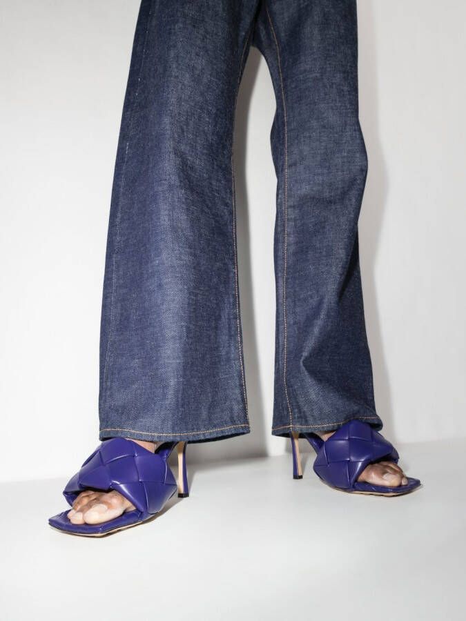 Bottega Veneta Lido 90mm woven sandals Purple