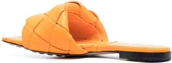 Bottega Veneta Lido intrecciato flat sandals Orange