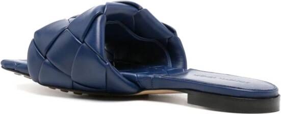 Bottega Veneta Lido Intrecciato leather slides Blue