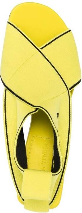 Bottega Veneta logo elasticated sandals Yellow
