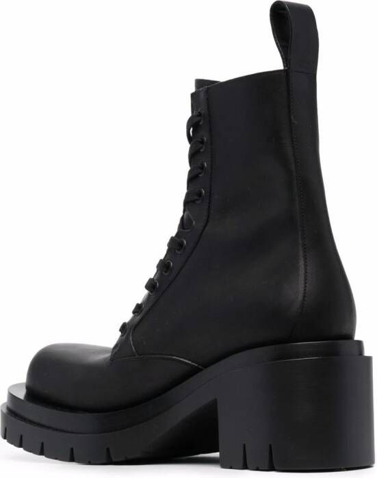 Bottega Veneta lug-sole lace-up mid-calf boots Black