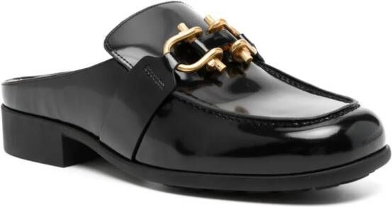 Bottega Veneta open-back leather loafers Black