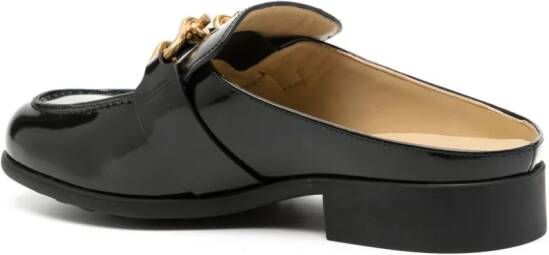 Bottega Veneta open-back leather loafers Black