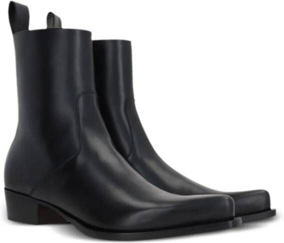 Bottega Veneta pointed-toe leather boots Black
