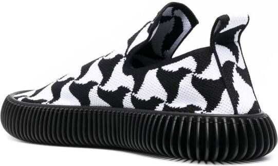 Bottega Veneta ripple pattern slip-on sneakers Black