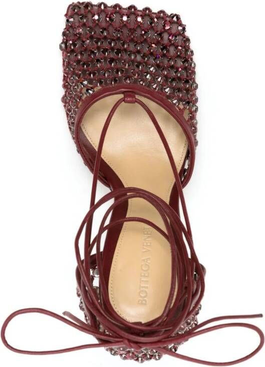 Bottega Veneta Sparkle Stretch 90mm sandals Red