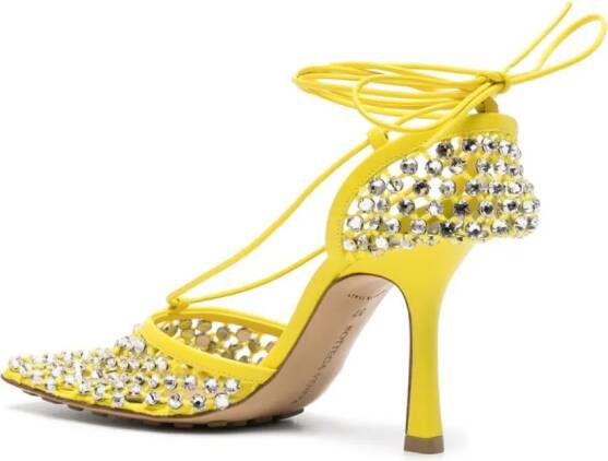 Bottega Veneta Sparkle Stretch 90mm sandals Yellow