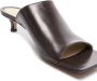 Bottega Veneta square-toe leather heeled 55mm mules Brown - Thumbnail 4