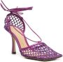Bottega Veneta Stretch 90mm mesh sandals Purple - Thumbnail 2