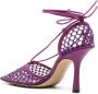 Bottega Veneta Stretch 90mm mesh sandals Purple - Thumbnail 3