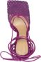 Bottega Veneta Stretch 90mm mesh sandals Purple - Thumbnail 4