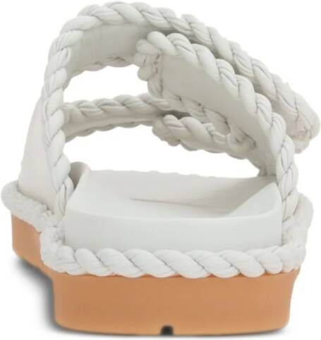 Bottega Veneta touch-strap leather sandals White
