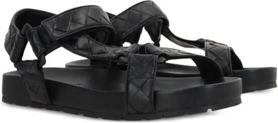 Bottega Veneta Trip leather sandals Black