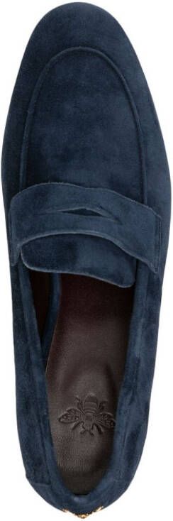 Bougeotte almond-toe suede penny loafers Blue