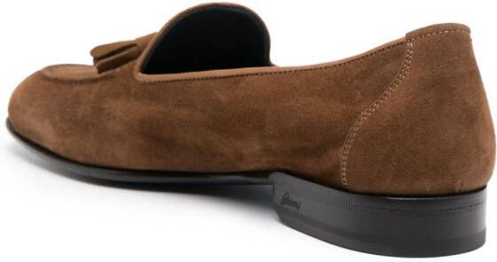 Brioni Appia suede loafers Brown