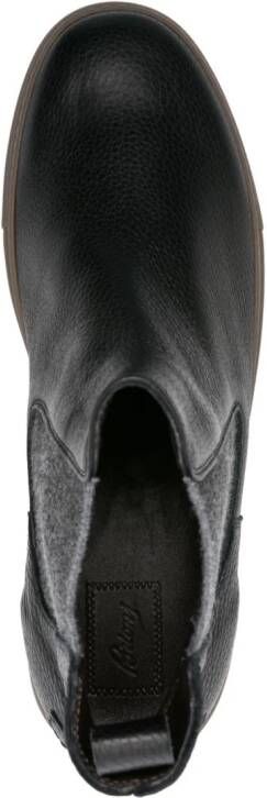 Brioni leather Chelsea boots Black