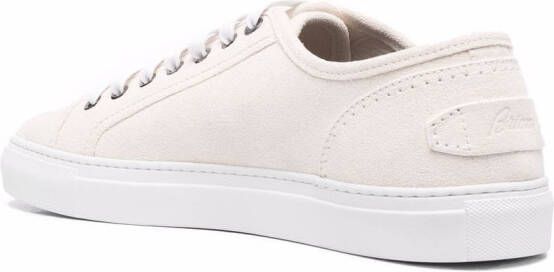 Brioni leather lace-up sneakers White