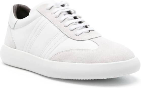 Brioni panelled suede-leather sneakers White