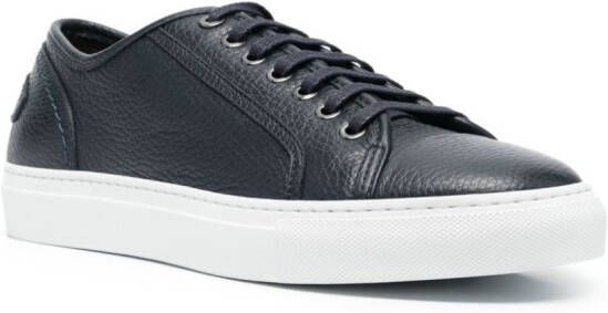 Brioni pebbled-finish low-top sneakers Blue