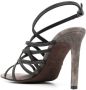 Brunello Cucinelli 110mm heeled suede sandals Grey - Thumbnail 3