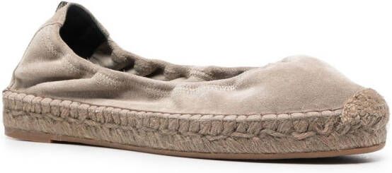 Brunello Cucinelli 20mm slip-on suede espadrilles Grey
