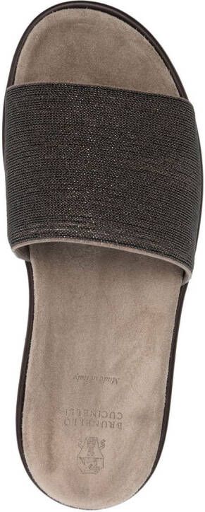 Brunello Cucinelli 50mm chunky open-tie sandals Grey