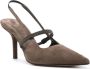 Brunello Cucinelli 90mm Monili-chain suede pumps Brown - Thumbnail 2