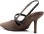 Brunello Cucinelli 90mm Monili-chain suede pumps Brown - Thumbnail 3