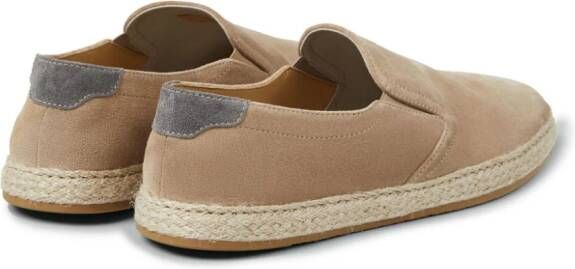 Brunello Cucinelli almond-toe leather loafers Brown